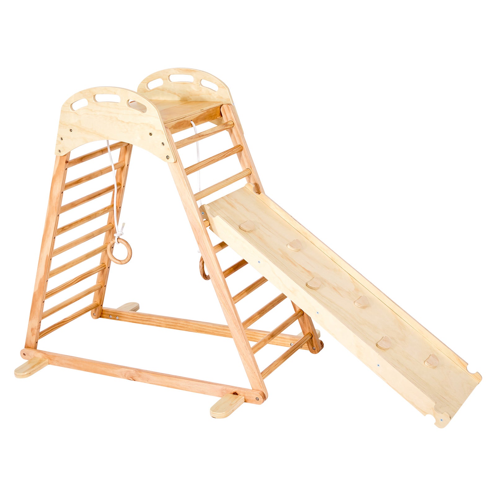Indoor Playground Jungle Gym 4-in-1 Toddlers Climber Playset for Kids