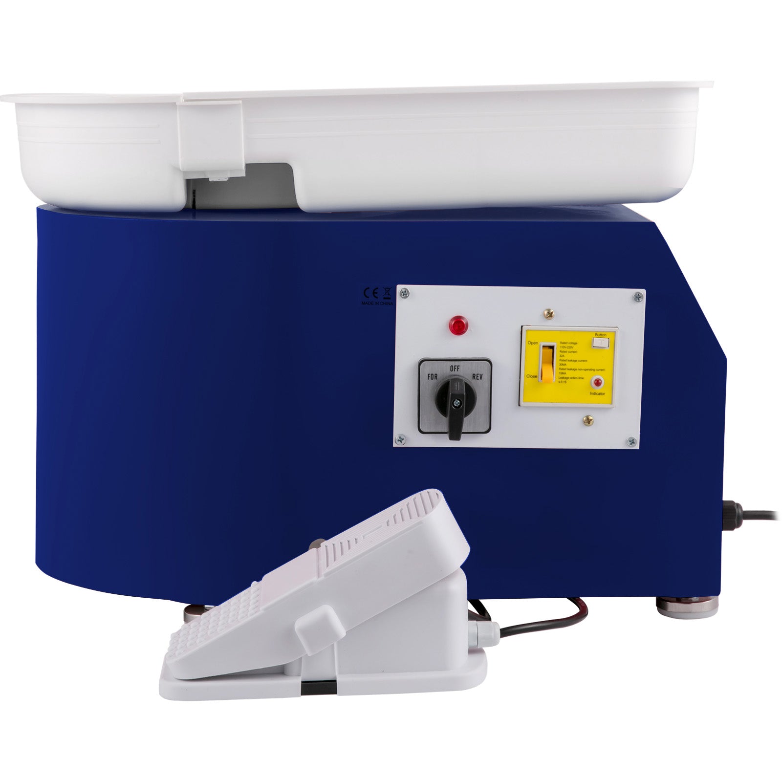 Pottery Wheel 28cm Pottery Forming Machine with Detachable Basin Foot Pedal Control 350W Art Craft DIY Clay Tool for Art Craft Work and Home DIY Blue, 18 Piece