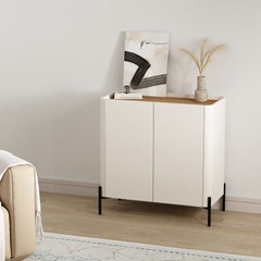 Accent Cabinet in Maple and Off White