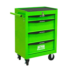 Rolling Metal Tool Chest with 4 Drawers, 20" 4-Drawer Tool Chest Cabinet with Ball Bearing Drawer Slides, Steel Tool Storage Box Organizer -GREEN