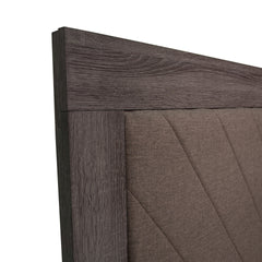 QUEEN BED in Dark Gray Oak (Rustic Accents)