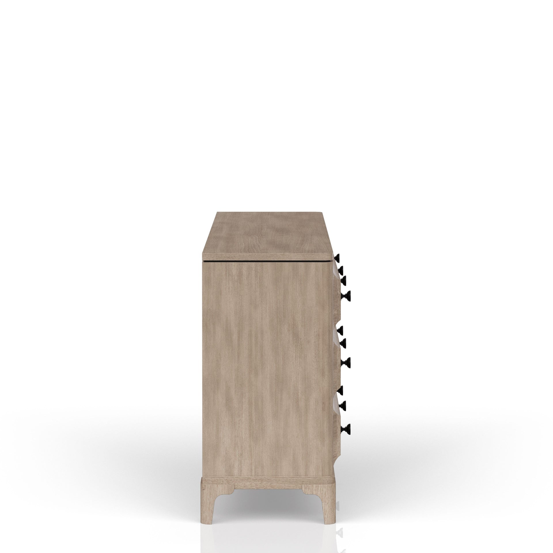 Modern 6 Drawer Dresser Sand Finish