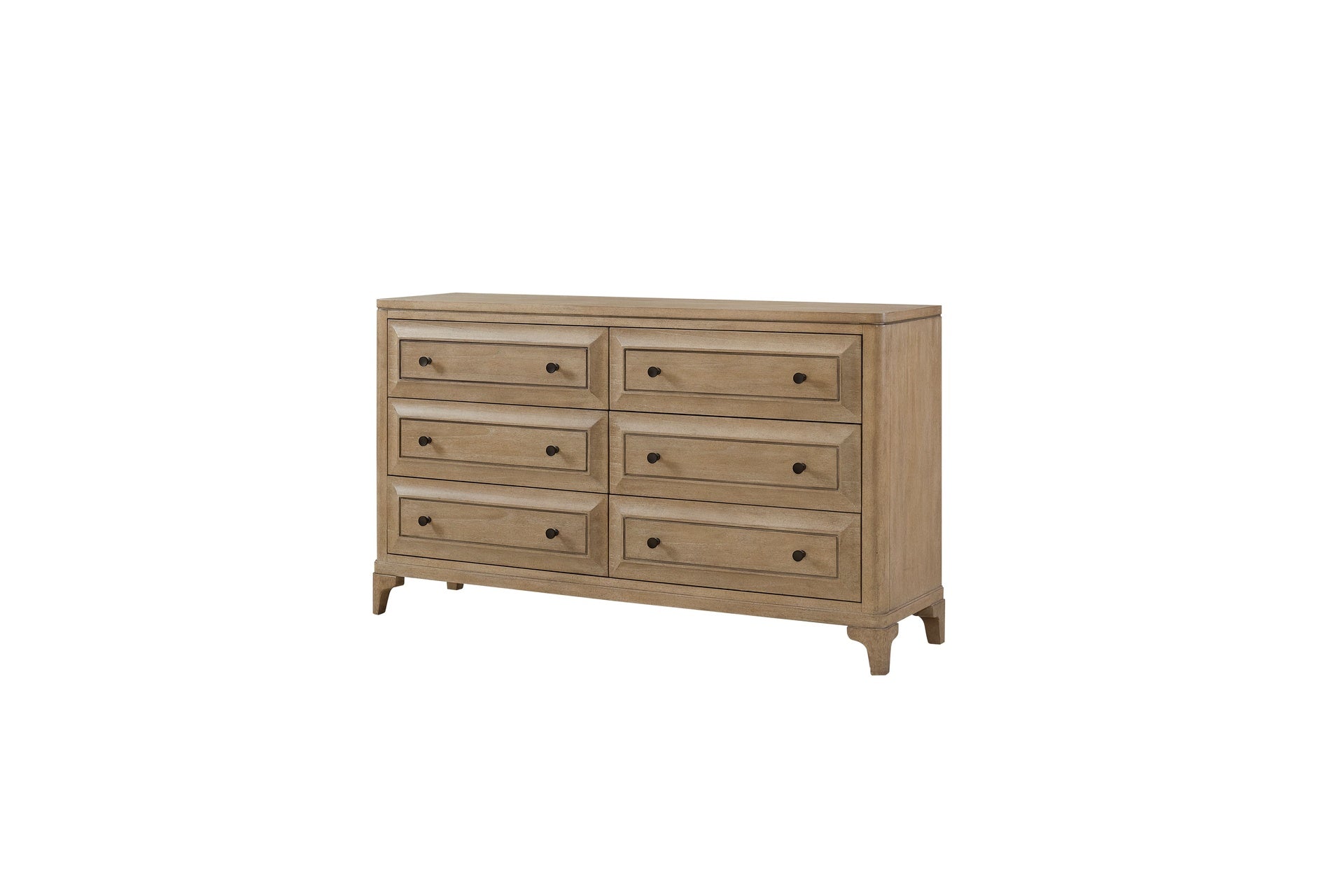 Modern 6 Drawer Dresser Sand Finish
