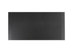 Contemporary Style Rectangle Coffee Table Plinth Base Open Bottom shelf Black Finish Primary Living Room