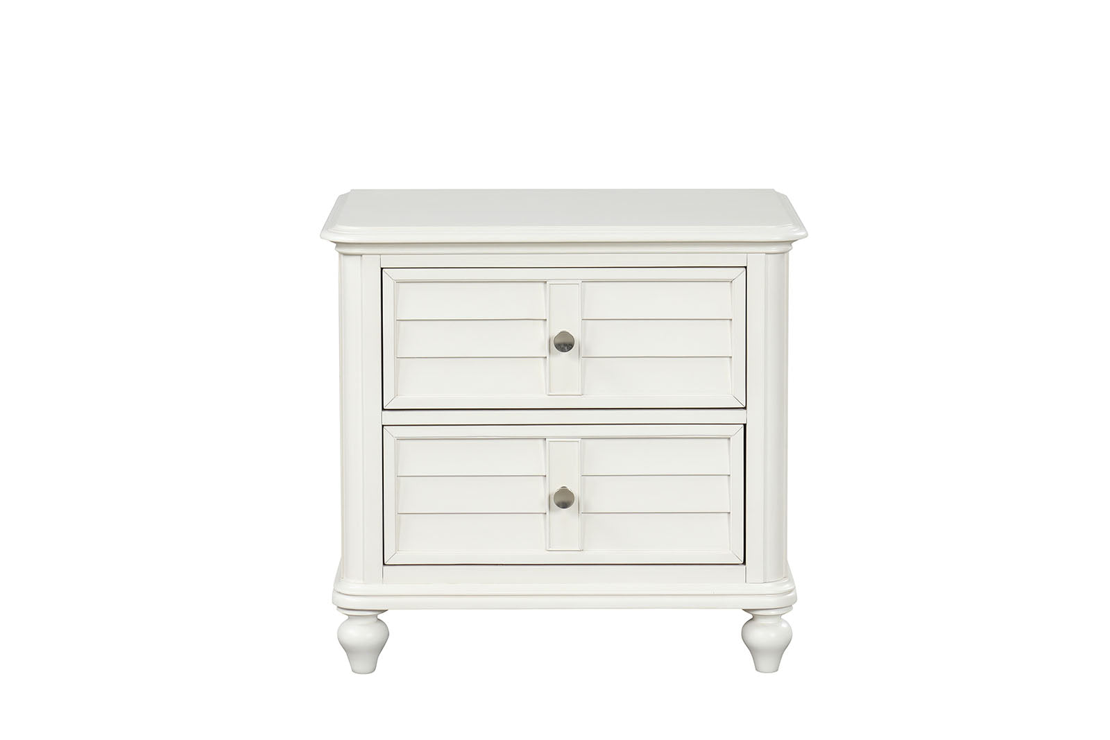 Coastal Style 1pc Nightstand French And English Dovetail Drawers Ball Bearing Glide Antique White Finish Bedroom Furniture
