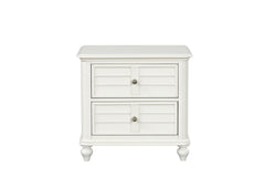 Coastal Style 1pc Nightstand French And English Dovetail Drawers Ball Bearing Glide Antique White Finish Bedroom Furniture