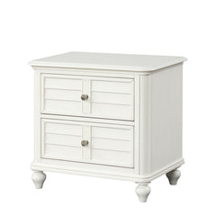Coastal Style 1pc Nightstand French And English Dovetail Drawers Ball Bearing Glide Antique White Finish Bedroom Furniture
