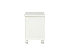 Coastal Style 1pc Nightstand French And English Dovetail Drawers Ball Bearing Glide Antique White Finish Bedroom Furniture