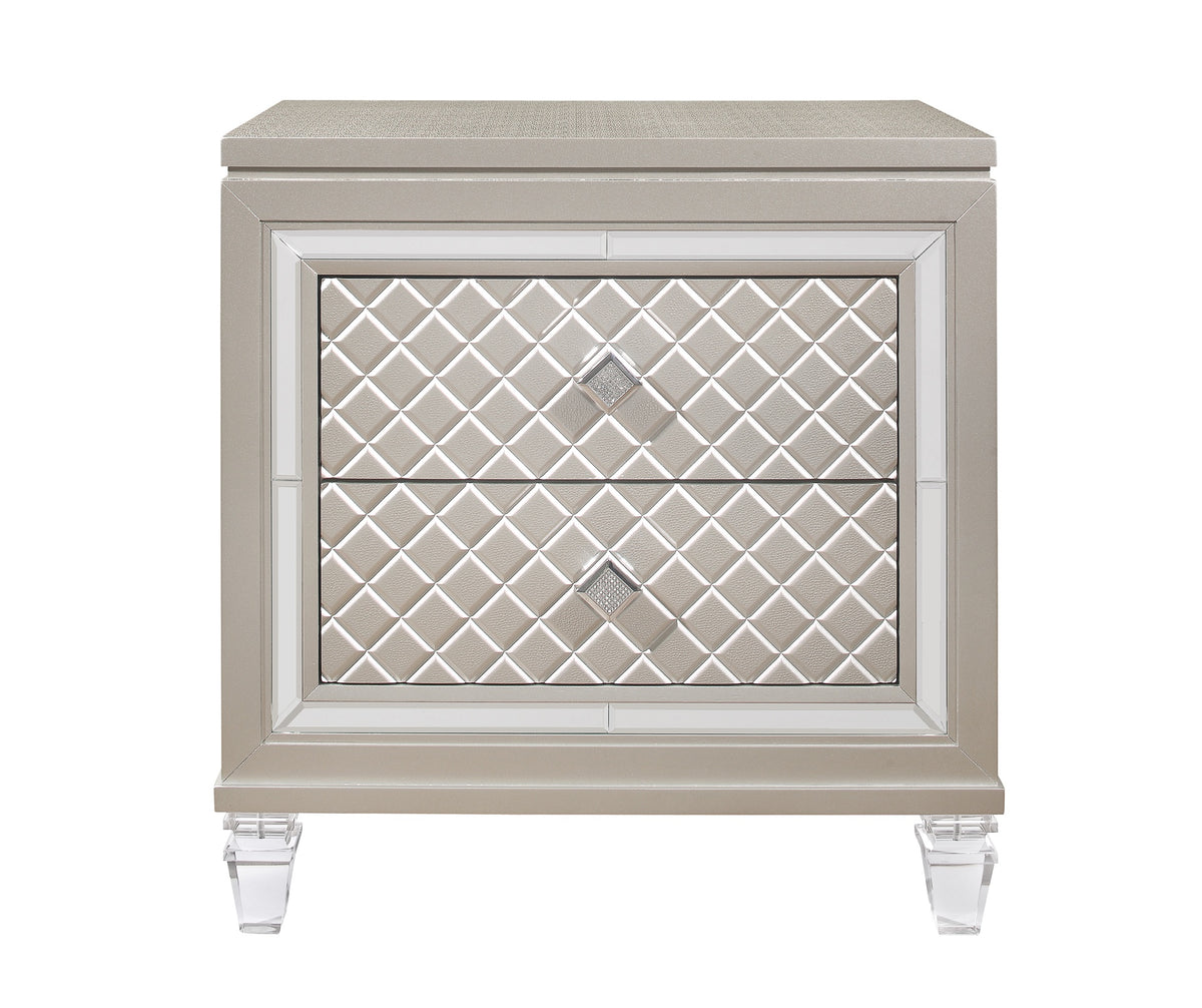 CROSS GLAM CHAMPAGNE NIGHTSTAND