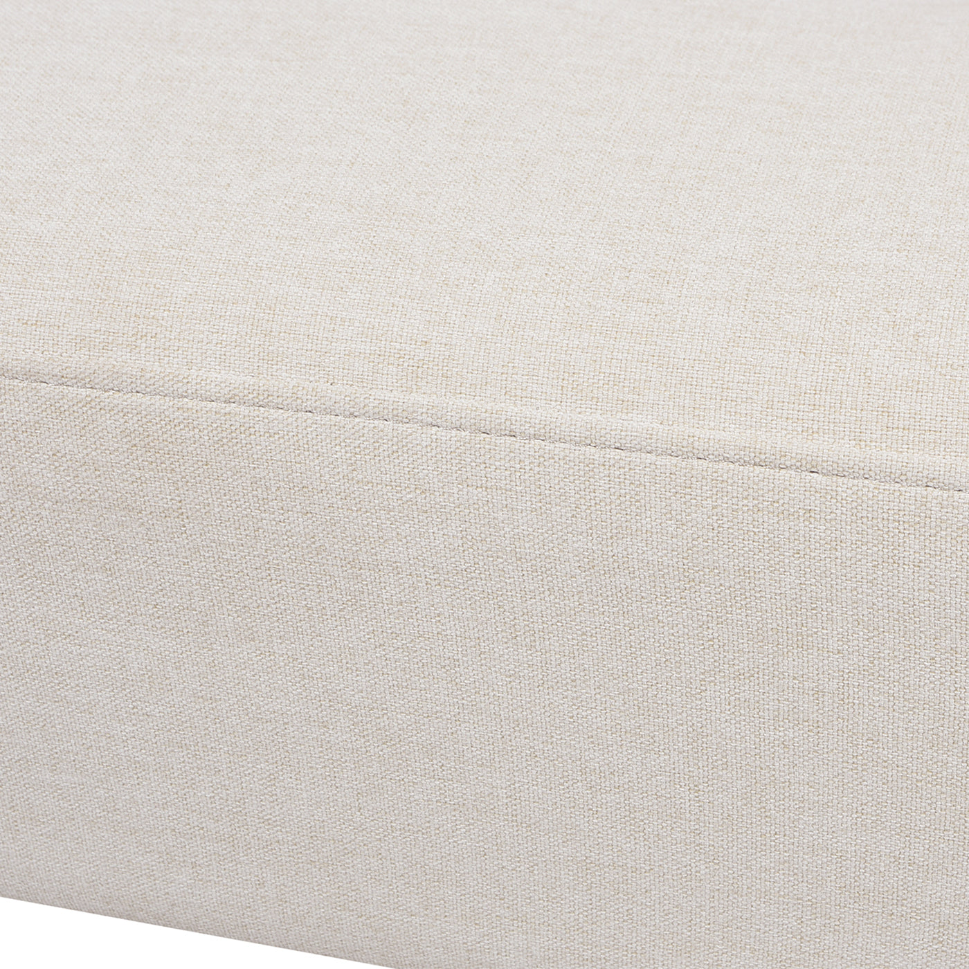 Jared Roll Arm Tufted Bench Settee, Sky Neutral Beige Polyester