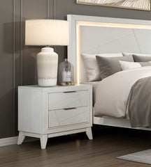 Antique White Finish Nightstand with Drawers Modern Bedroom Furniture 1pc