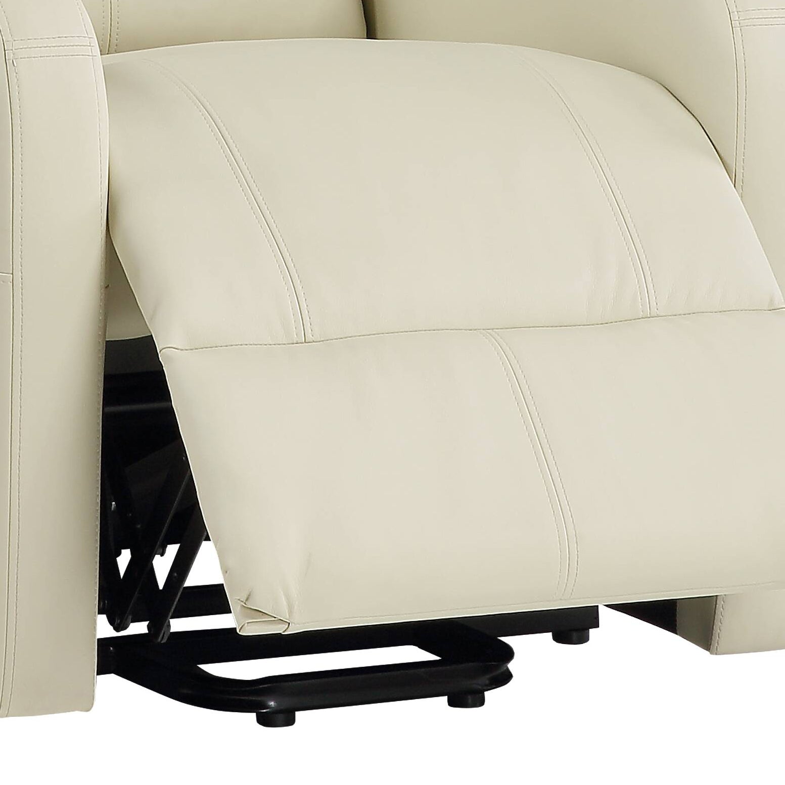 Ricardo Beige Synthetic Leather Power Motion Recliner W/Lift