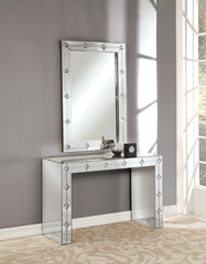Hessa Mirrored & Faux Rhinestone Console Table (Assembled)