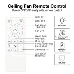 52" Low Profile Ceiling Fan with Lights