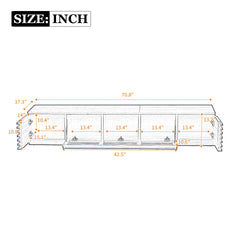 70 inch Modern TV Stand for TVs up to 80", Entertainment Center with Cable Management, Soft-Closing Hinges for Living Room