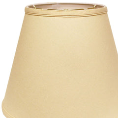 Deep Empire Hardback Lampshade with Washer Fitter, Beige Color Fabric Lampshade for Table Lamps, Natural Linen, 10" Top x 18" Bottom x 13" Height