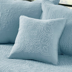6 Piece Reversible Scalloped Edge Daybed Cover Set Blue Daybed
