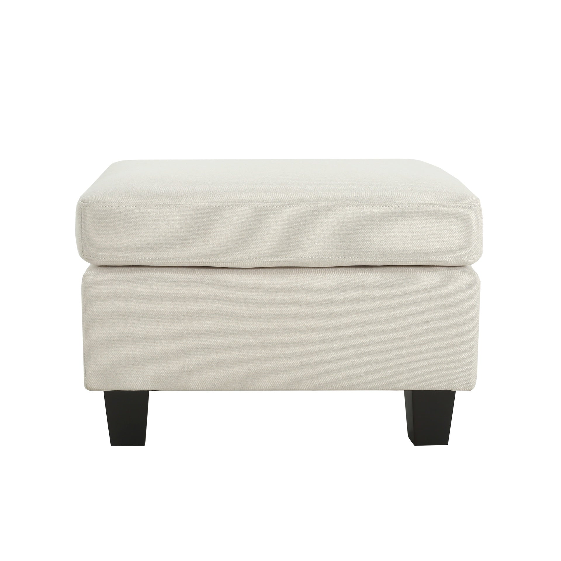 Upholstered Ottoman, Beige