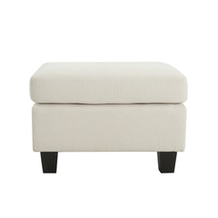 Upholstered Ottoman, Beige