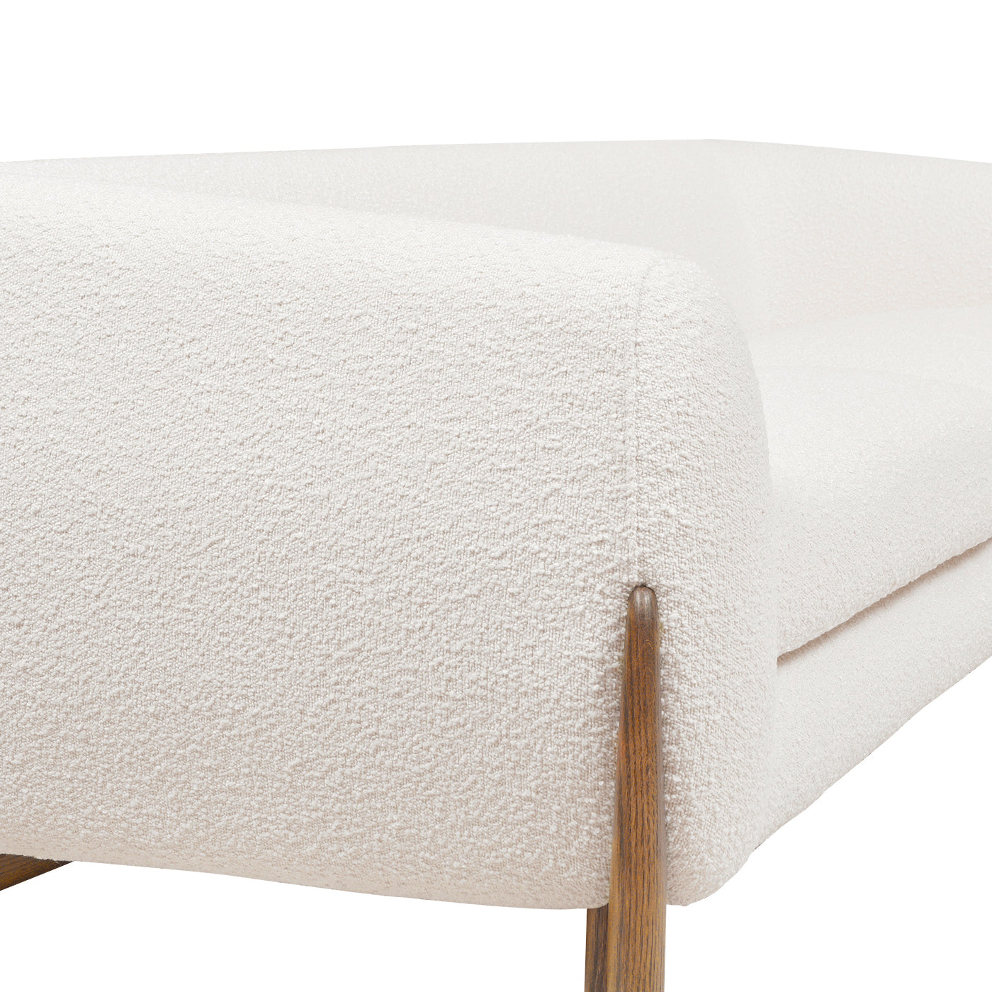 Alpine 90.5" Sherpa Sofa, Ivory White Boucle