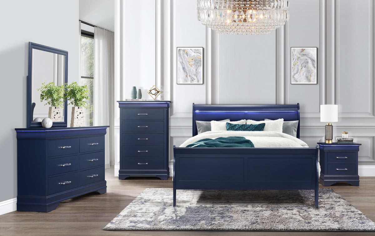 CHARLSTON BLUE QUEEN BEDROOM SET