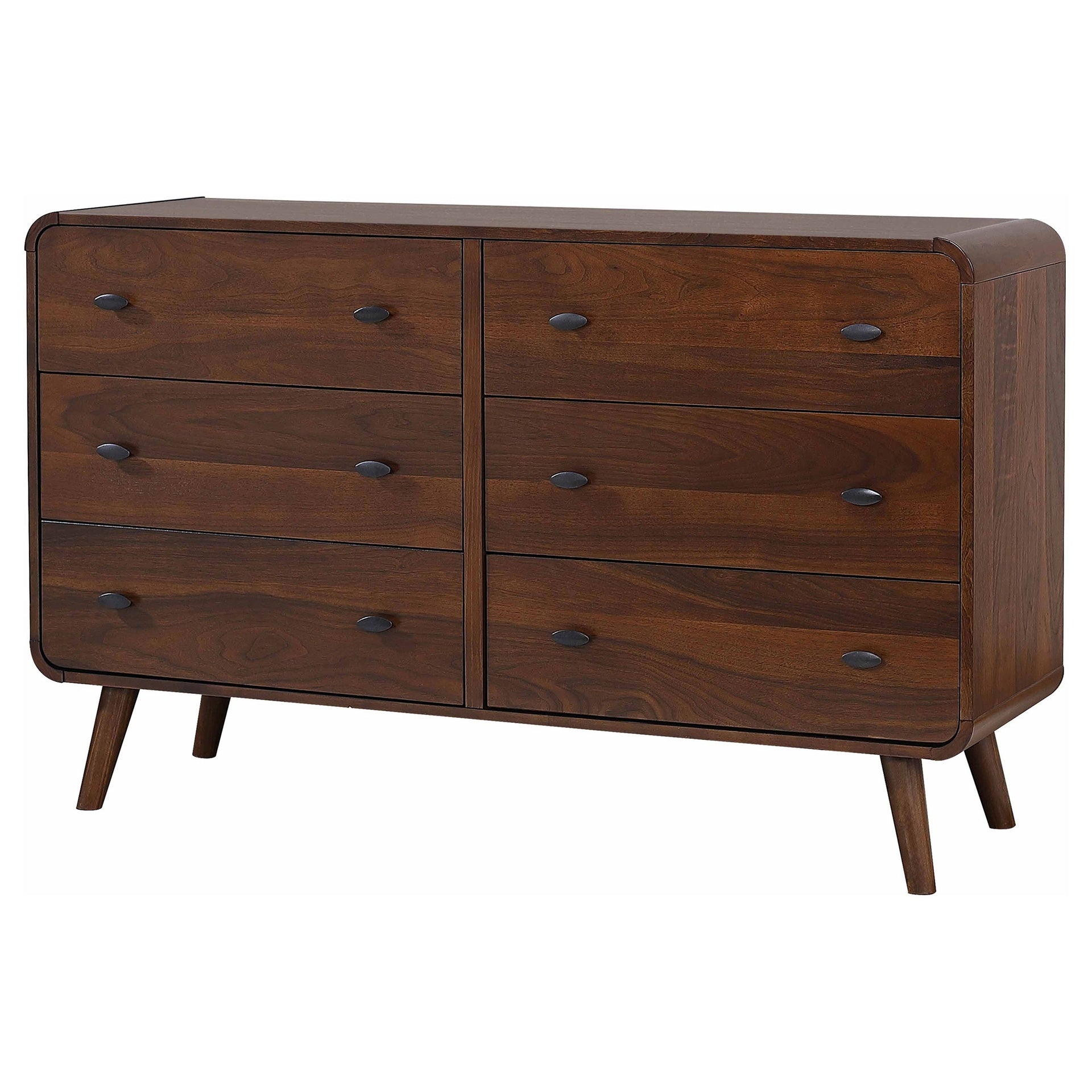 Winston Dark Walnut 6-drawer Bedroom Dresser