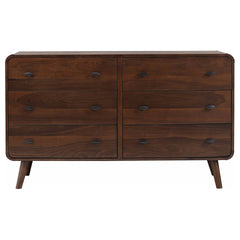 Winston Dark Walnut 6-drawer Bedroom Dresser