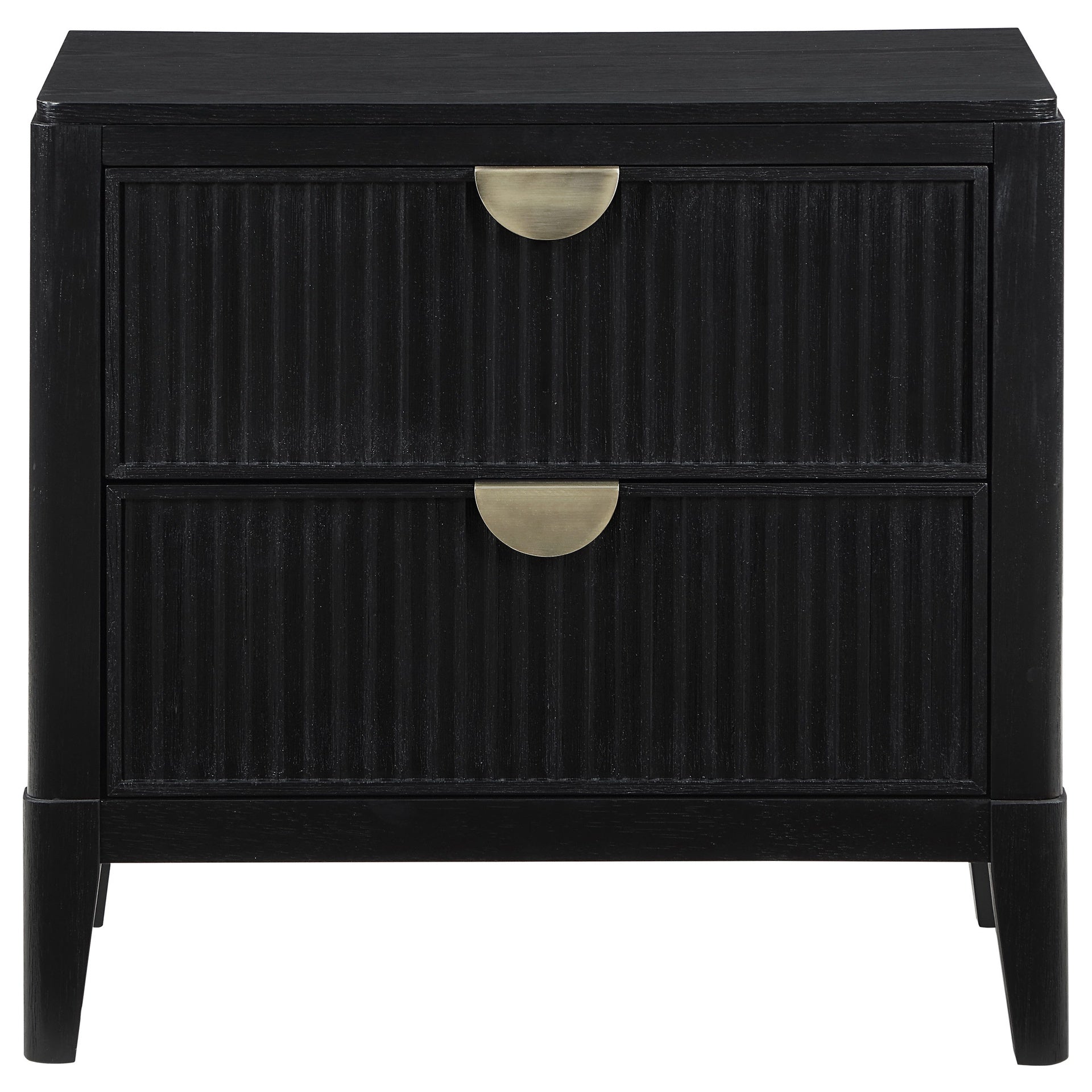 Mason Black 2-drawer Nightstand