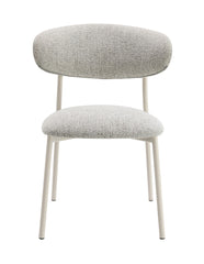 Modern Luxury Dining Chairs 2pc Set Padded Seat Back Cushion Comfortable Metal Frame Dining Furniture
