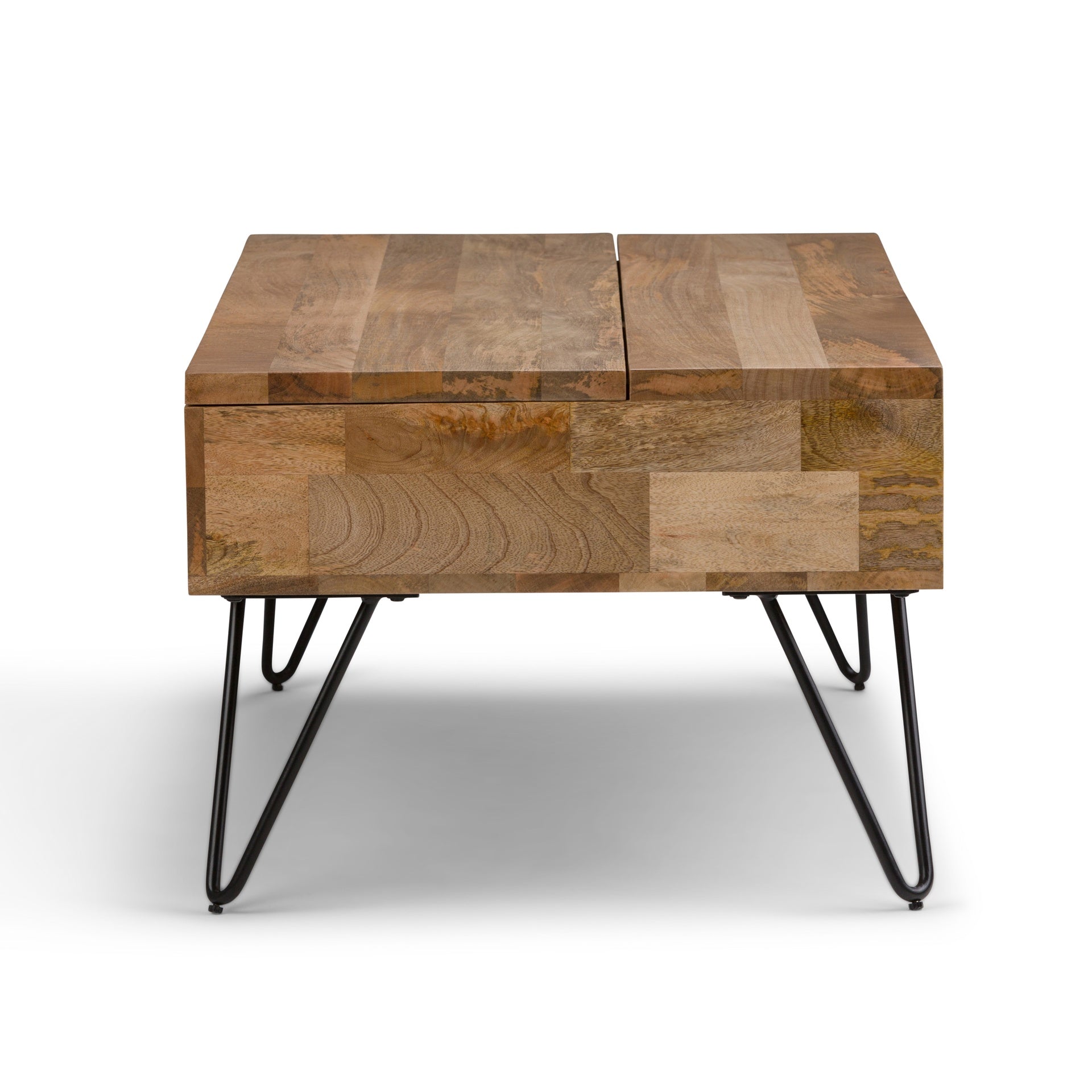 Hunter 48 inch Wide Solid Mango Wood Lift Top Coffee Table in Natural