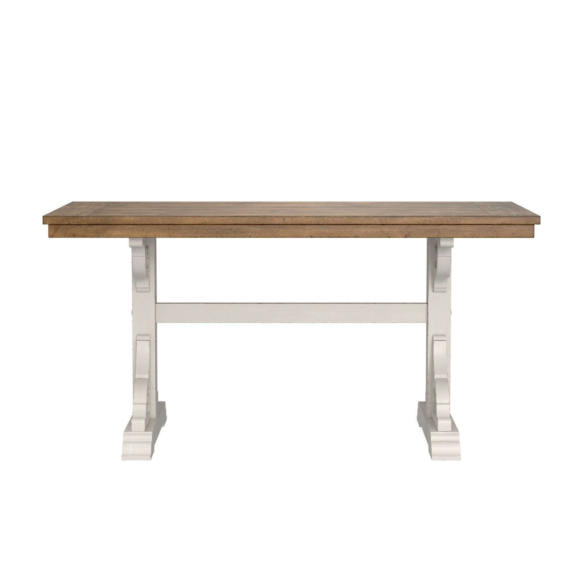 Brown And White Trestle Gathering Table