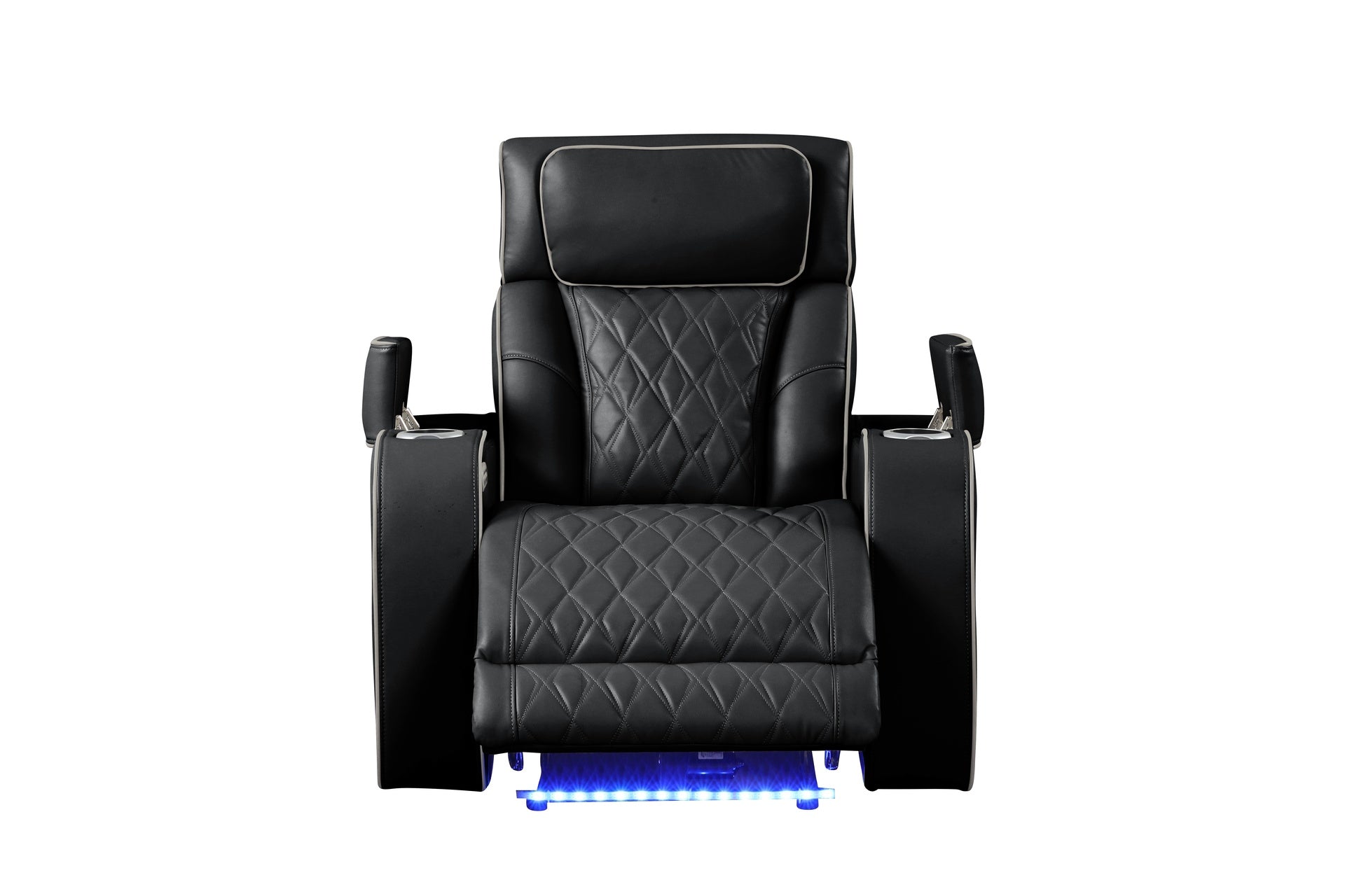 Fortuner Modern Style Upholstery Recliner Chair Made with Wood & Massage Function Included-Black      same asG150109103  (NJ inventory)