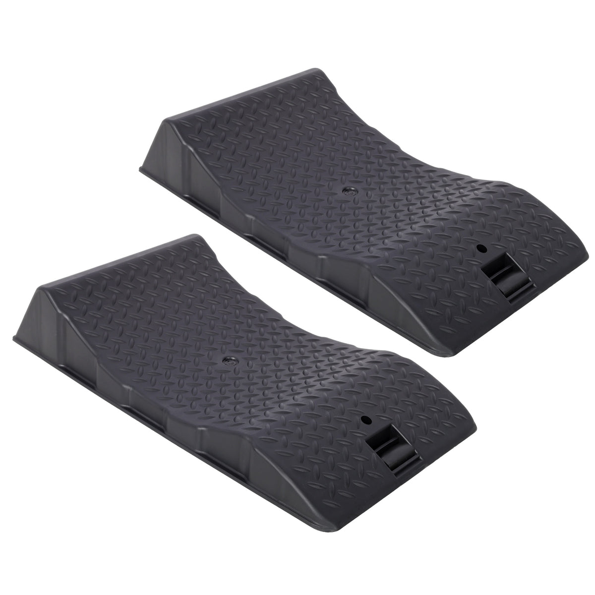 2PACK Tire Saver Ramps,Car Tire Wheel Ramps,Anti-Slip Hard Plastic Design,Black