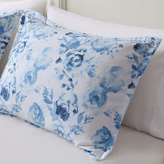Full/Queen Floral Striped Comforter Set