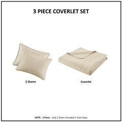 Queen 3 Piece Luxurious Oversized Quilt Set