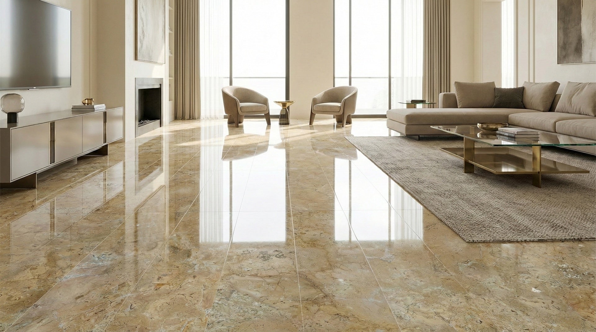 12*24 Gold Yellow Beige natural marble, for floor and wall, polished marble tile, natural stone, genuine marble, real marble, 1 box 4 pcs