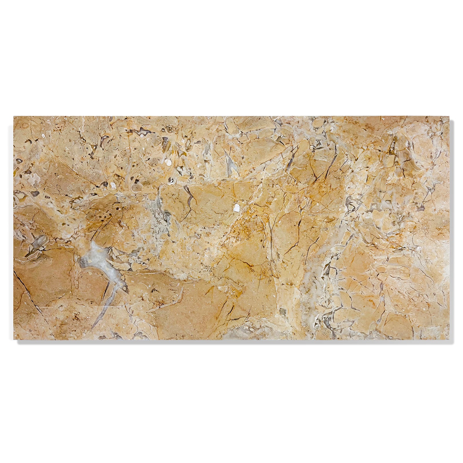 12*24 Gold Yellow Beige natural marble, for floor and wall, polished marble tile, natural stone, genuine marble, real marble, 1 box 4 pcs
