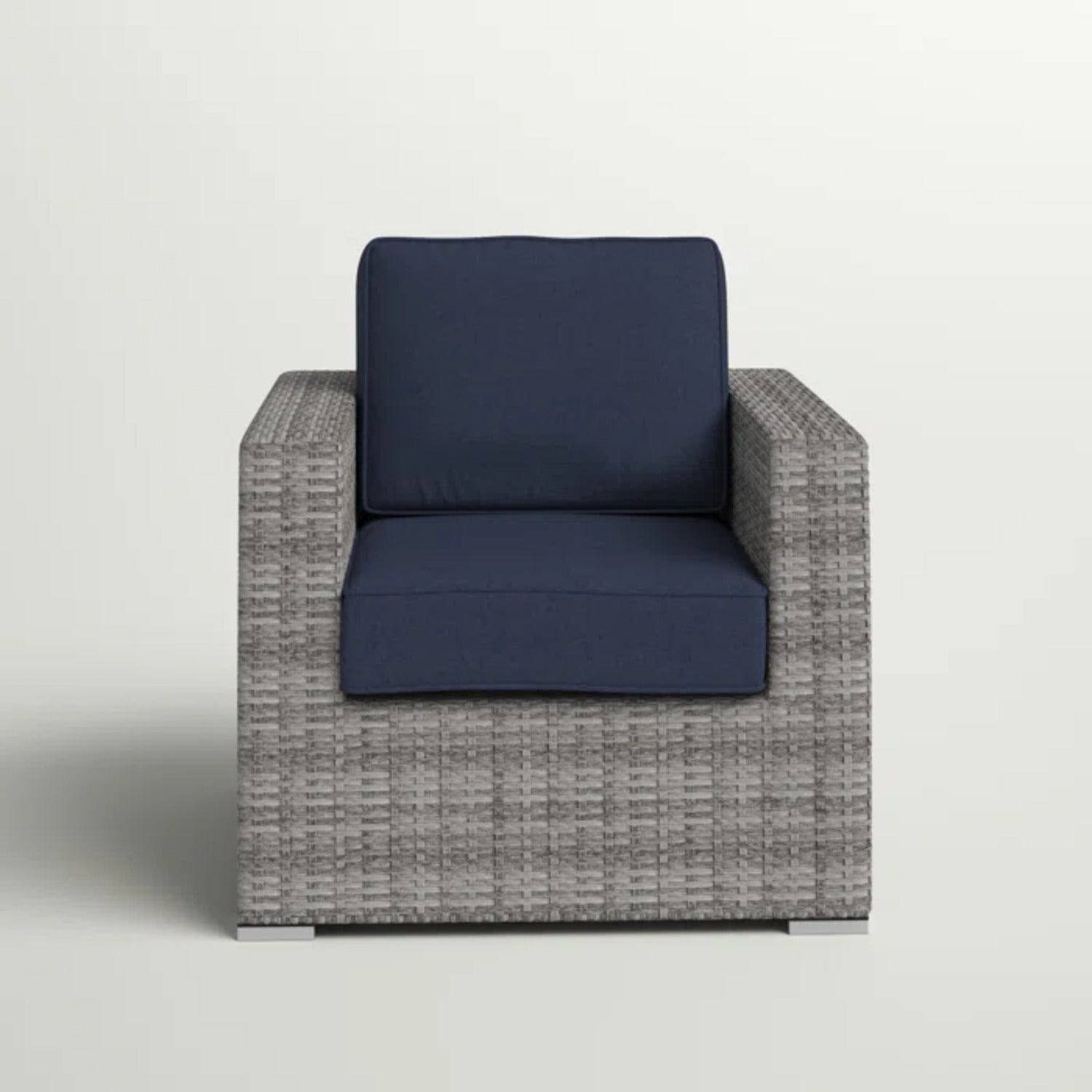 wicker club chair  GREY
