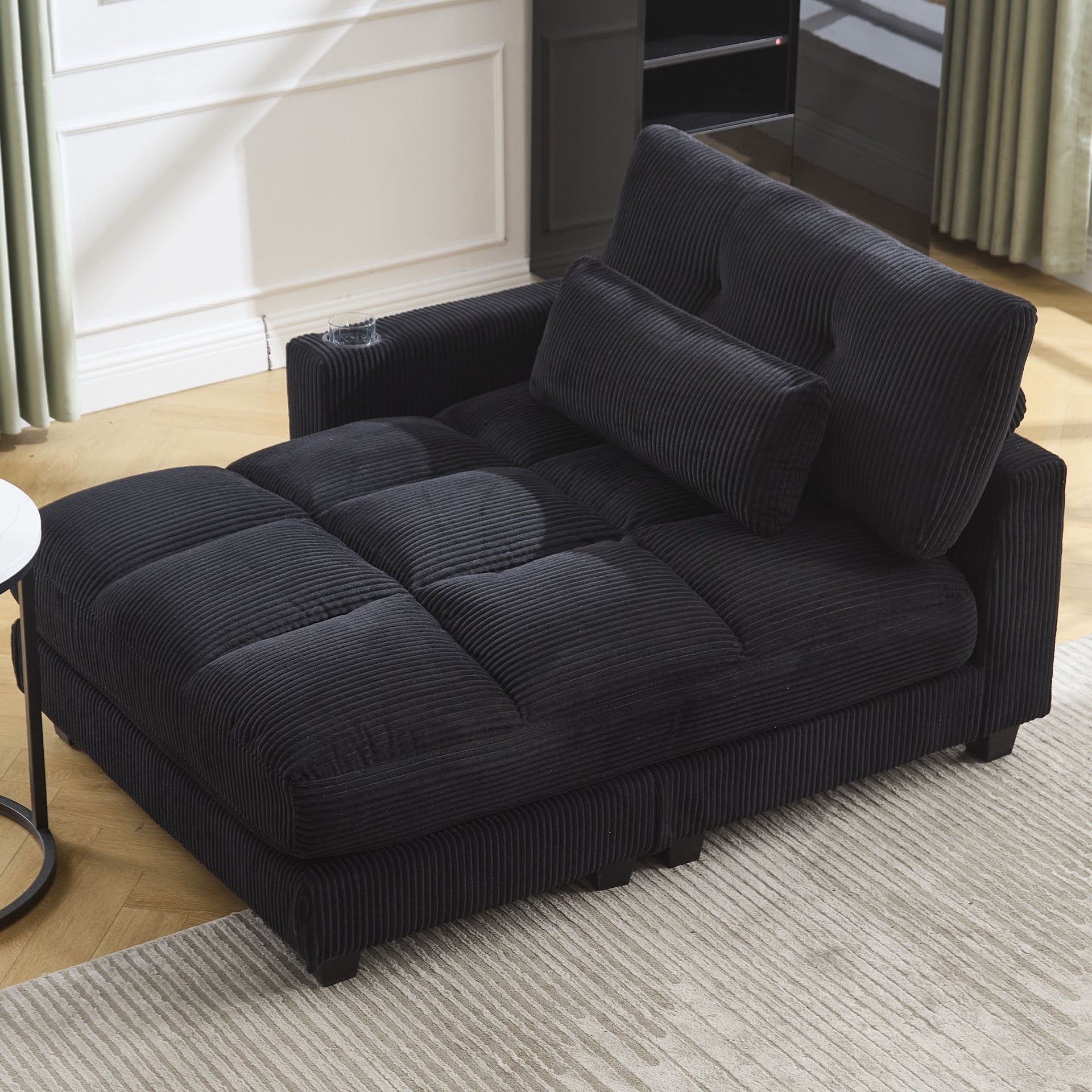 UNITED WE WIN Sleeper Sofa Couch Bed,Oversized Chaise Lounge Chair Cozy Cloud Couch