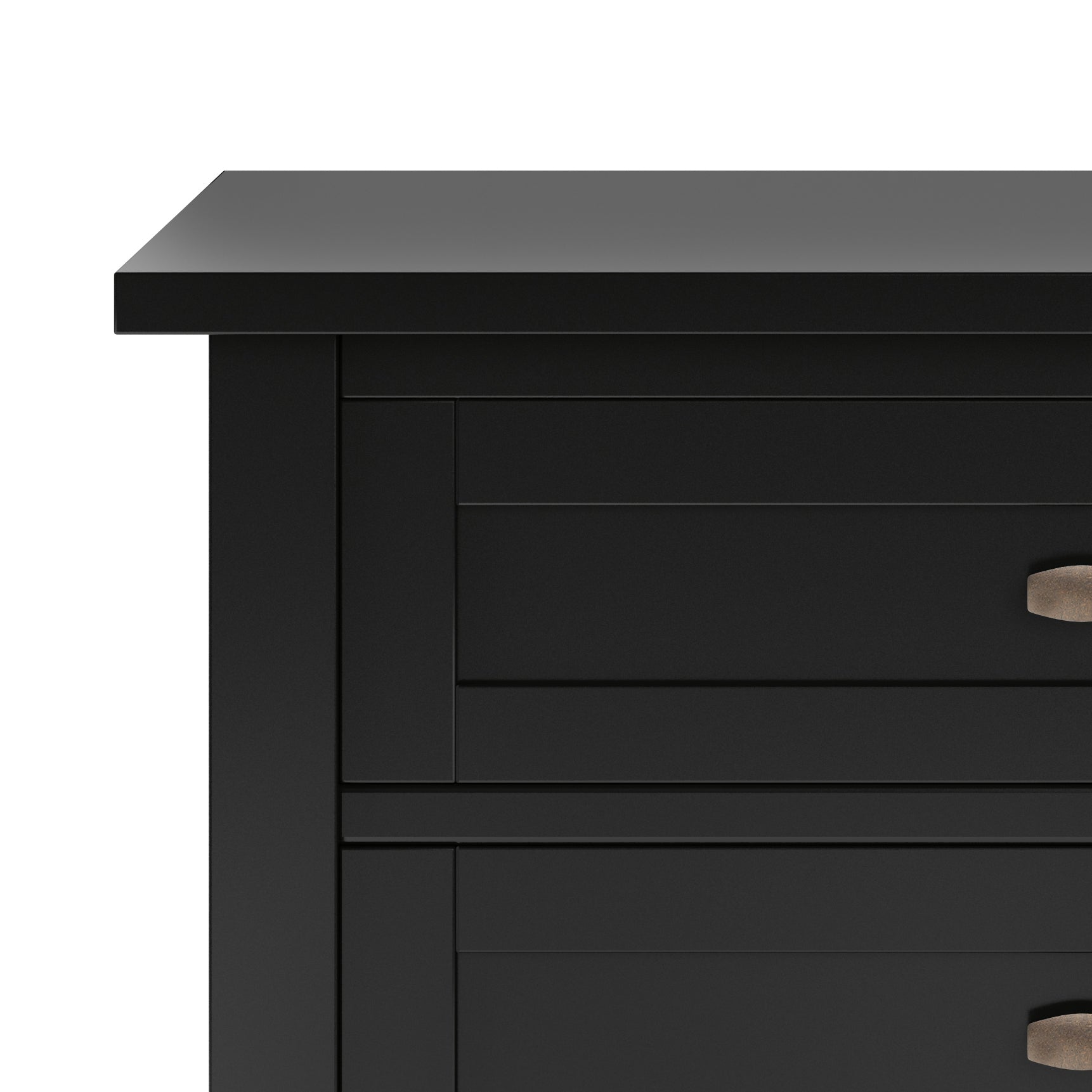 Warm Shaker Solid Wood 24 inch Wide Transitional Nightstand in Black