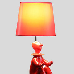 21.25" Red Modern Clown Phone Holder Resin Table Lamp