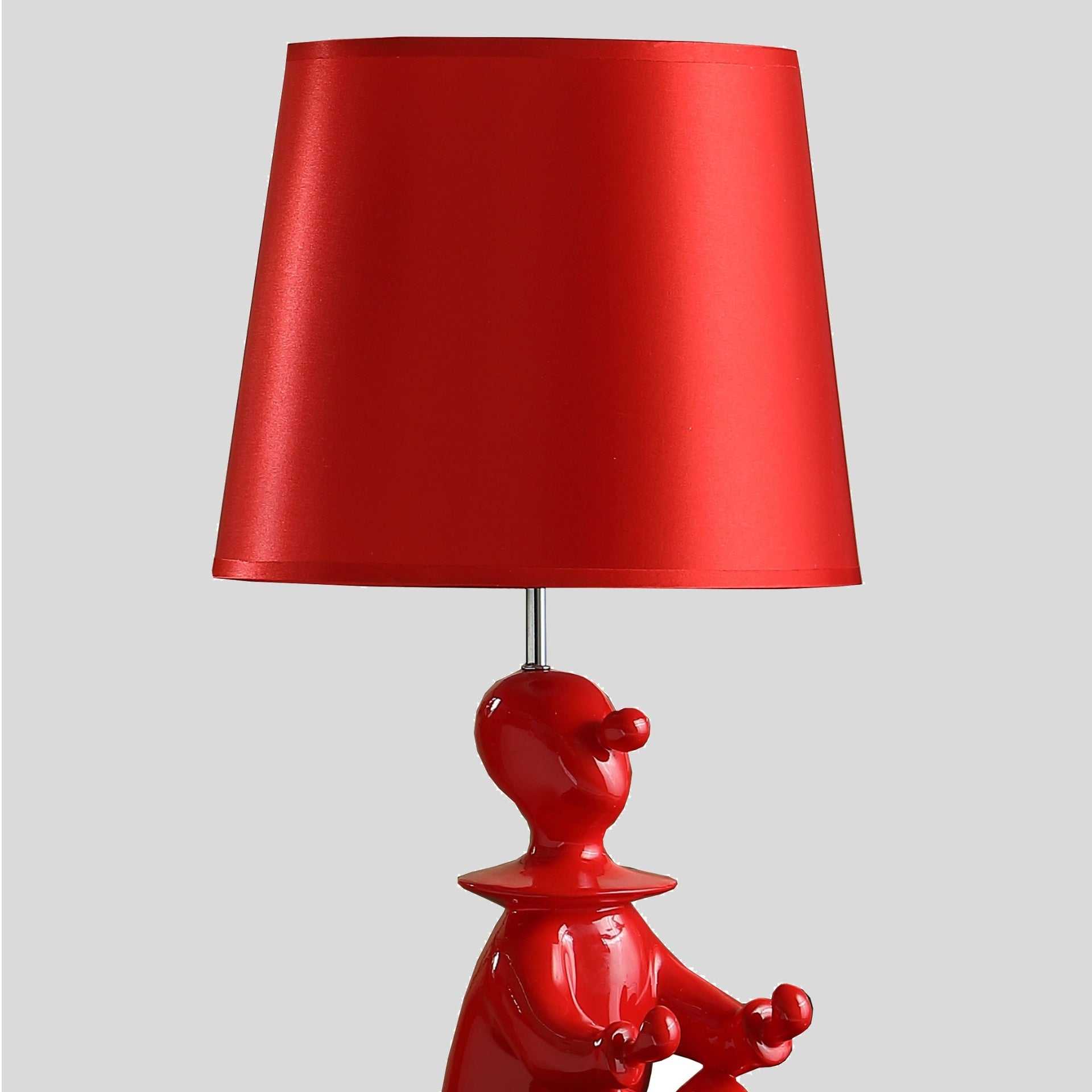 21.25" Red Modern Clown Phone Holder Resin Table Lamp