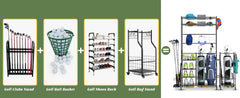 Golf Bag Storage Garage Organizer,Golf Club Bag Storage Rack for Garage, Extra Storage Rack for Golf Clubs,Golf Bag Organizer Fit for Garage,Shed,Basement