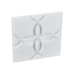 3D Wall Panels 33-Pack 11.81 x 11.81'' PVC 32 Sq.Ft Coverage Floral Matte White