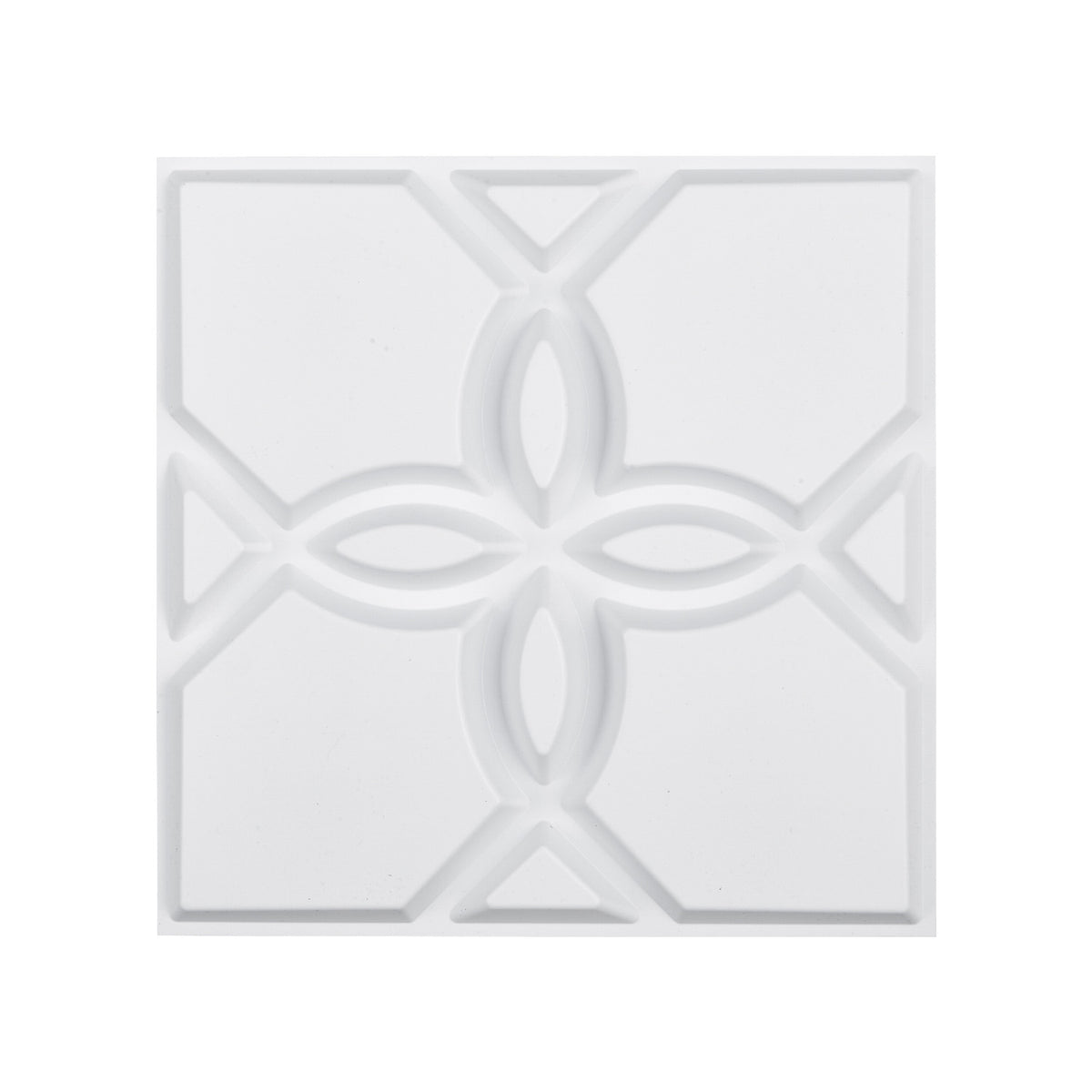 3D Wall Panels 33-Pack 11.81 x 11.81'' PVC 32 Sq.Ft Coverage Floral Matte White