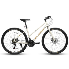 A28250 700Cx35 Road Bike with Aluminum Alloy Wheels, 21-Speed Gear System, Disc Brakes, Wide Tires – Ideal for Urban Commuting and Student Transportation