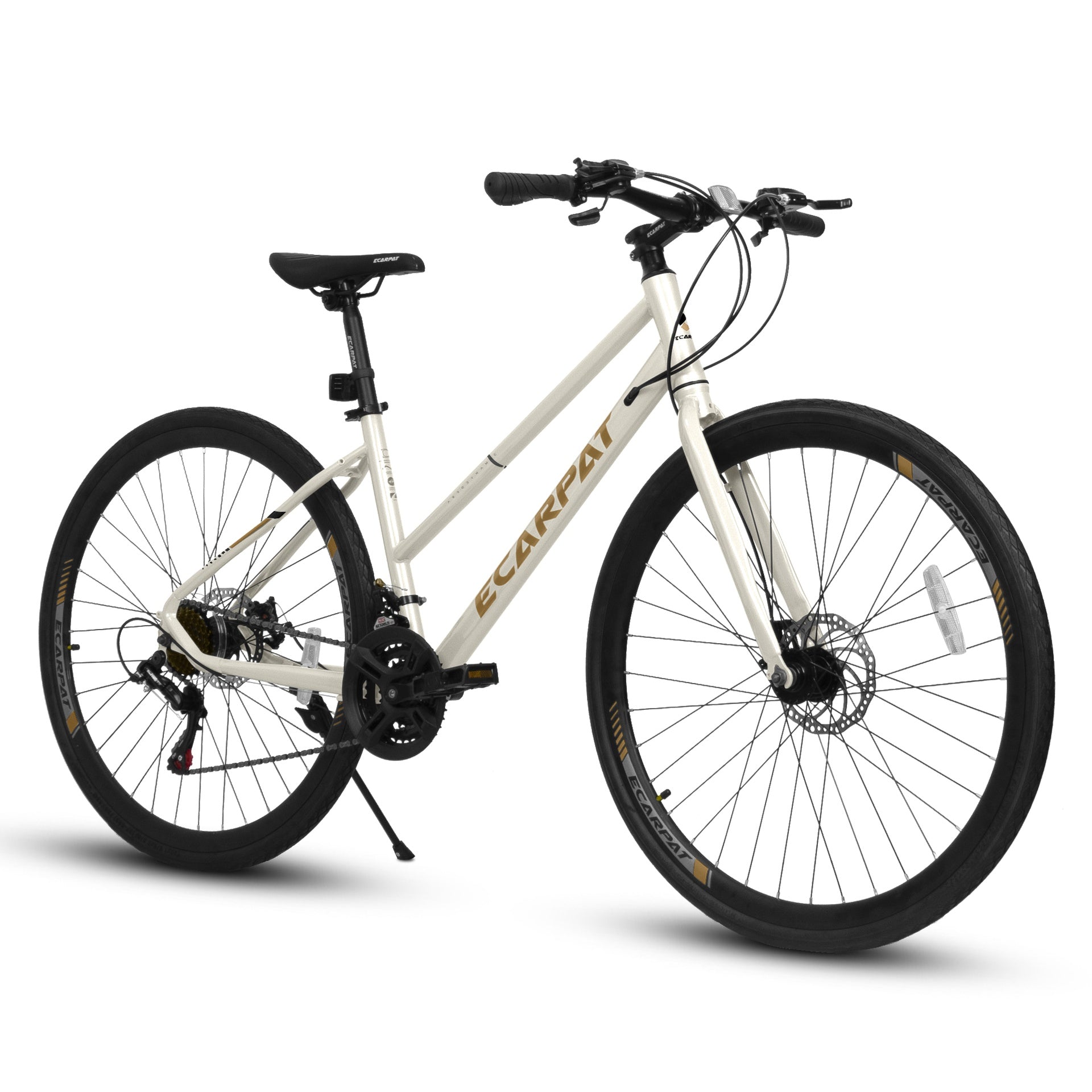 A28250 700Cx35 Road Bike with Aluminum Alloy Wheels, 21-Speed Gear System, Disc Brakes, Wide Tires – Ideal for Urban Commuting and Student Transportation