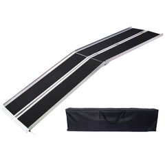 wheel chair ramp 10ft ,aluminium threhold ramp,Portable and Foldable, 600 Pound Capacity, Non-Skid Surface, Two Separate Pieces, for Home, Steps, Stairs, Doorways with bag