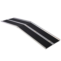 wheel chair ramp 10ft ,aluminium threhold ramp,Portable and Foldable, 600 Pound Capacity, Non-Skid Surface, Two Separate Pieces, for Home, Steps, Stairs, Doorways with bag