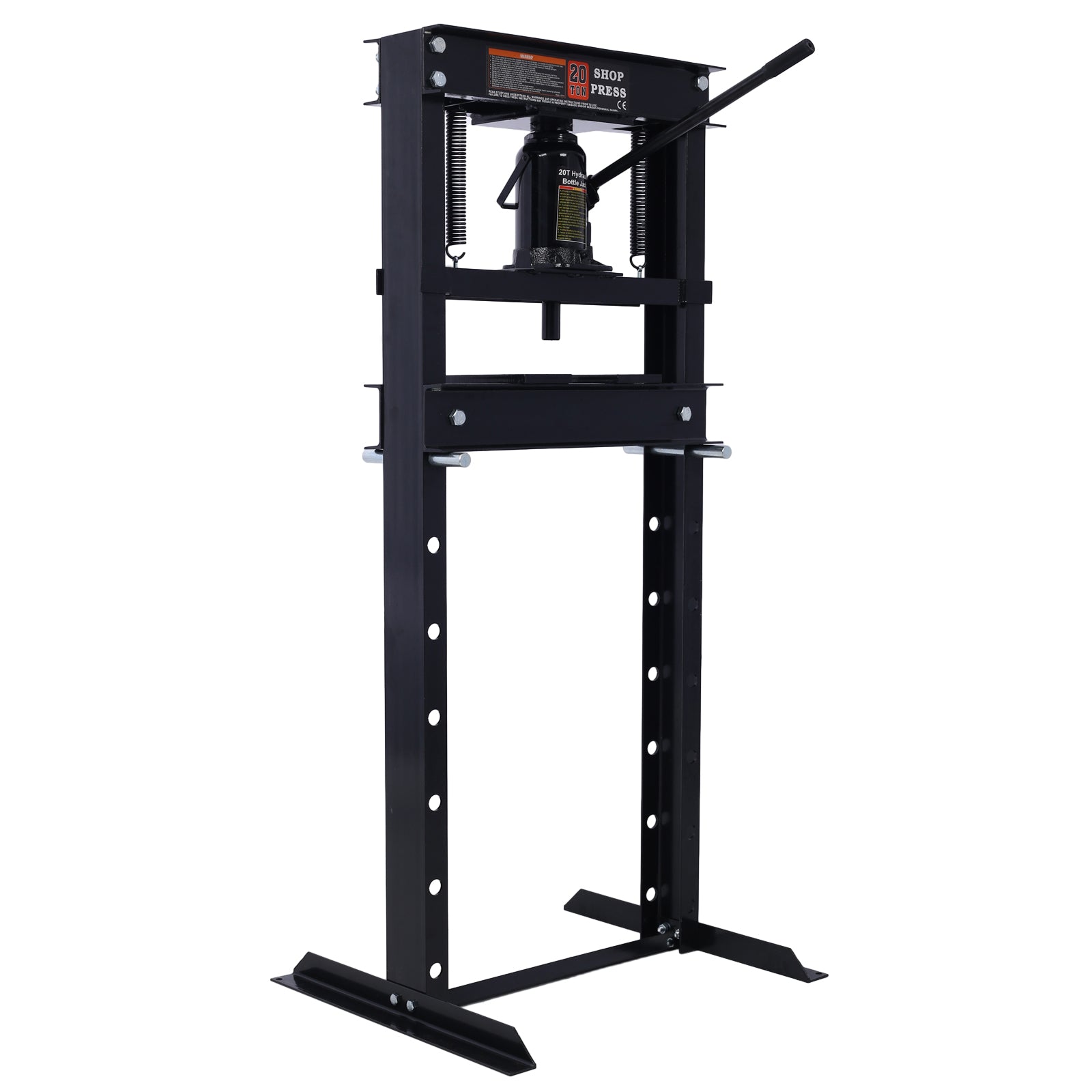 20 Ton Bottle Jack Shop Press, Bend, Straighten, or Press Parts, Install Bearings, U-Joints, Bushings, Ball Joints, and Pulleys,black